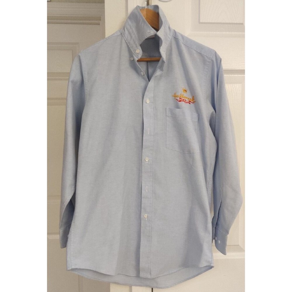 Disney Long Sleeve Collared Shirt Image Maker Hallmark Crown Logo Button Down